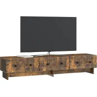 vidaXL TV Kast met lade Gerookt eiken 147 x 34,5 x 30 cm Bewerkt hout