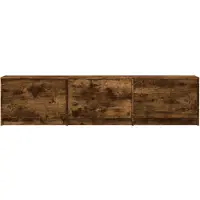 vidaXL TV-kast met LED-verlichting, 165 x 34 x 40 cm, gerookt eikenhout
