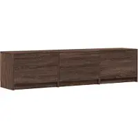 vidaXL TV-kast met LED Bruine eik 165 x 34 x 40 cm Geconstrueerd hout