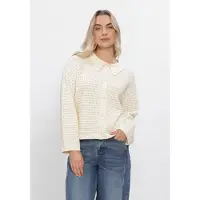Ydence Dames Truien & Vesten Knitted Top Clara - Creme - Maat XL