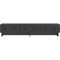 vidaXL TV Kast 147 x 34,5 x 30 cm Zwart Bewerkt hout