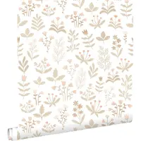 ESTAhome behang veldbloemen beige - 50 x 900 cm - 131092