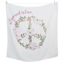 Lulujo Baby's First Year swaddle and cards All you need is Love