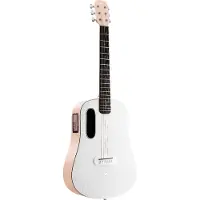 Lava Music ME Play 36" Light Peach / Frost White elektrisch-akoestische smart westerngitaar met Lite Bag