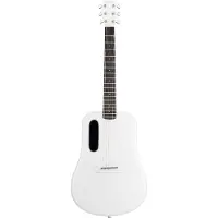 Lava Music ME 4 Carbon 36" White elektrisch-akoestische smart westerngitaar met Airflow Bag