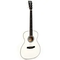Sigma guitars 000A White Pearl Special Edition elektrisch-akoestische westerngitaar