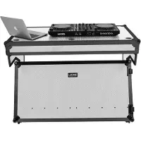 UDG Ultimate Flight Case Portable Z-Style DJ Table Plus White koffer en standaard voor DJ-gear
