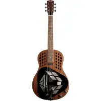 Johnson Resonator JR-899E-MS Tricone Wood Body Electric Mahogany Stain