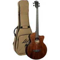 Lag SAUVAGE-BCE elektrisch-akoestische basgitaar met gigbag