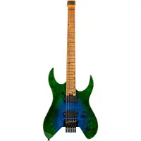 Spira Guitars S-500 Headless GBR Trans Aqua Blue elektrische gitaar
