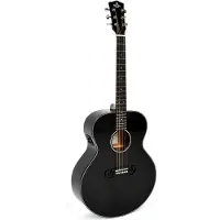 Sigma guitars GJM-1E-MFBK Metallic Flake Black elektrisch-akoestische westerngitaar