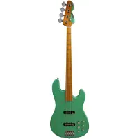 Markbass MB GV 4 Gloxy Val Surf Green CR MP elektrische basgitaar met gigbag