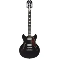 D'angelico Premier Mini DC Black Flake Stopbar semi-akoestische gitaar met gigbag