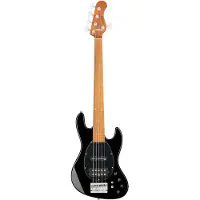 Sadowsky MetroExpress Vintage M/J Bass Roasted Maple Solid Black High Polish 5-snarige basgitaar met gigbag