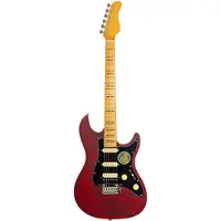 Sire Larry Carlton S7 Flamed Maple New Gen See Through Red elektrische gitaar