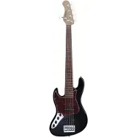 Sadowsky MetroExpress Vintage J/J Bass Morado Solid Black High Polish linkshandige 5-snarige basgitaar