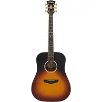 D'angelico Excel Lexington Dreadnought E Vintage Sunset elektrisch-akoestische westerngitaar met gigbag