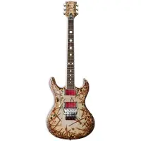 ESP E-II Richard Z Kruspe Signature RZK-I LH Distressed & Burnt Fluence linkshandige elektrische gitaar met koffer