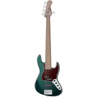 Sadowsky MetroExpress Hybrid P/J Bass Roasted Maple Solid Sherwood Green Metallic High Polish 5-snarige basgitaar met gigbag