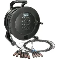 Klotz C12/4M25 16-kanaals XLR multicore kabelhaspel 25m