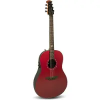 Ovation Pro Series Ultra 1516VRM-G Vampira Red elektrisch-akoestische gitaar met soft case