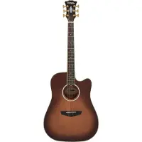 D'angelico Excel Bowery Dreadnought CE Autumn Burst elektrisch-akoestische westerngitaar met gigbag