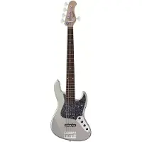 Sadowsky MetroExpress Vintage J/J Bass Morado Solid Silver Sparkle 5-snarige elektrische basgitaar