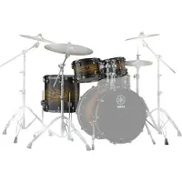 Yamaha JLHP4F3UES Live Custom Hybrid Oak Earth Sunburst 3d. tom set