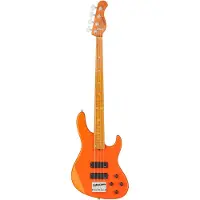 Sadowsky MetroExpress 24-fret Modern Roasted Maple Solid Candy Apple Orange Metallic High Polish elektrische basgitaar met gigbag