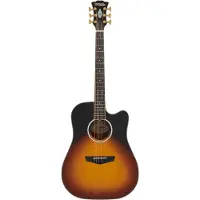 D'angelico Excel Bowery Dreadnought CE Vintage Sunset elektrisch-akoestische westerngitaar met gigbag