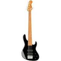 Sadowsky MetroExpress 24-5 Modern Roasted Maple Solid Black High Polish 5-snarige elektrische basgitaar met gigbag
