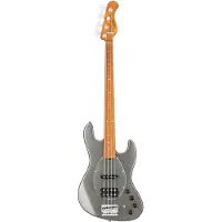 Sadowsky MetroExpress Vintage M/J Bass Roasted Maple Solid Silver Metallic High Polish elektrische basgitaar met gigbag