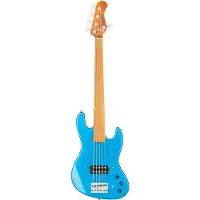 Sadowsky MetroExpress Vintage M Bass Roasted Maple Solid Ocean Blue Metallic High Polish 5-snarige basgitaar met gigbag