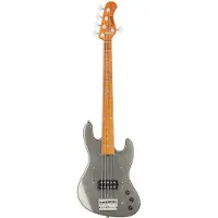 Sadowsky MetroExpress Vintage M Bass Roasted Maple Solid Silver Metallic High Polish 5-snarige basgitaar met gigbag