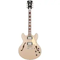 D'angelico Premier DC XT Satin Desert Gold semi-akoestische gitaar met gigbag