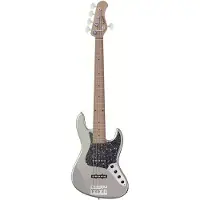 Sadowsky MetroExpress Vintage J/J Bass Roasted Maple Solid Silver Sparkle 5-snarige elektrische basgitaar