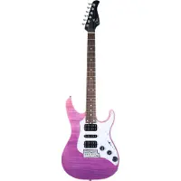 Mooer GTRS Soloist 810 Intelligent Guitar Purple Burst elektrische gitaar met gigbag