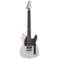 ESP E-II T-B7 Baritone Snow White 7-snarige elektrische gitaar met koffer