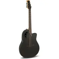 Ovation Elektro-Akoestische Gitaar Elite Tx Mid Cutaway Black Textured
