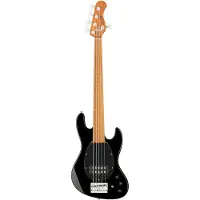 Sadowsky MetroExpress Vintage M Bass Roasted Maple Solid Black High Polish 5-snarige elektrische basgitaar met gig