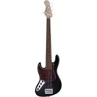 Sadowsky MetroExpress Vintage J/J Bass Morado Black LH 5-snarige fretloze elektrische basgitaar met lijnen