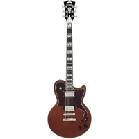 D'angelico Deluxe Atlantic Baritone Satin Walnut elektrische bariton gitaar
