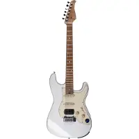 Mooer GTRS Guitars Professional 801 Olympic White Intelligent Guitar met gigbag