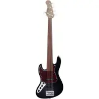Sadowsky MetroExpress Vintage J/J Bass Morado Black linkshandige 5-snarige fretloze elektrische basgitaar
