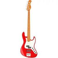 Sadowsky MetroExpress Hybrid P/J Bass Roasted Maple Solid Candy Apple Red Metallic High Polish elektrische basgitaar met gigbag