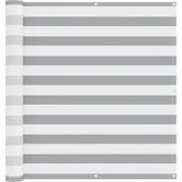 vidaXL Balkonscherm Lichtgrijs en wit 120 x 600 cm