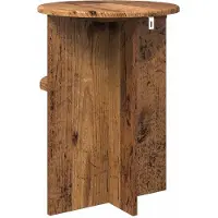 vidaXL Bijzettafel met opslag Oud hout Ø 39,5 x 55 cm Bewerkt hout
