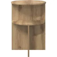 vidaXL Bijzettafel Artisanaal eiken Ø 39,5 x 55 cm Bewerkt hout