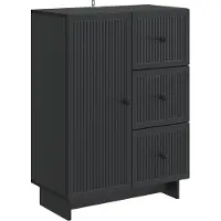 vidaXL Dressoir met lade Zwart 66 x 34,5 x 90 cm Bewerkt hout