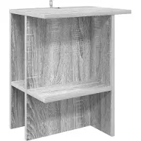 vidaXL Salontafel Sonoma-grijs, 40 x 30 x 49 cm, houtvezel